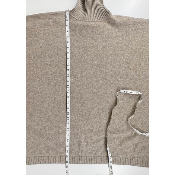 Autumn Cashmere Boxy Turtleneck Sweater Size Medium Tan Neutral Minimalist - Picture 7 of 7